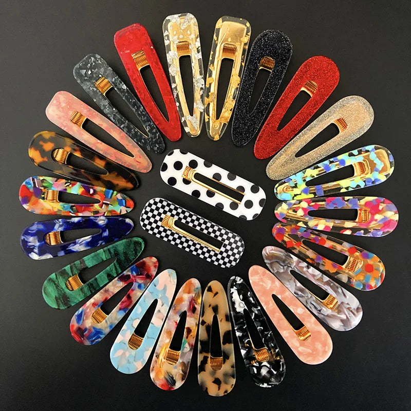 Wholesale Korean Women's New Fashion Acetate Acrylic Barrette Tortoiseshell Hair Clip Accessories for Girl