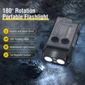 800LM Tactical Flashlight IP65 Waterproof 17H Side Light & Alert System
