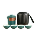 Chinese Kung Fu Teapot Set Mini 300ml Ceramic Travel Tea Pot Portable Bag Outdoor Picnics Hotels Home Desktop Chinese New Year