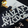20 Letters  New Arrival Baguete Cut Iced Out Pendant 925 Silver Moissanite Hip Hop Letter Pendant Necklace Pass Diamond Tester
