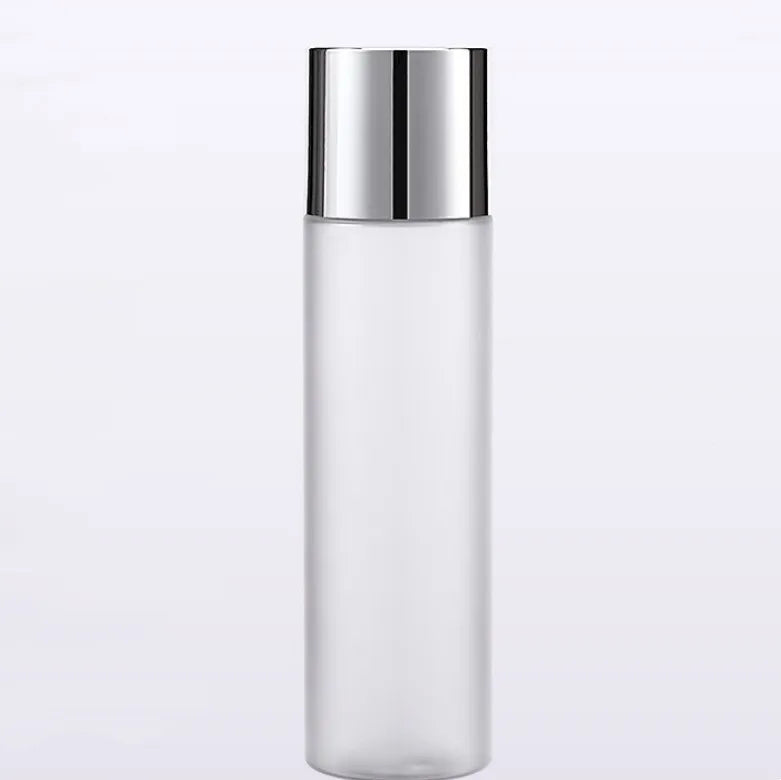 Factory Price clear Frosted Empty Cosmetic Packing Bottle Pet 100ml Thick Toner Bottle with Screw Cap and Plug