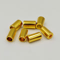 Custom Fashion Swimwear Gold Drawstring Metal Zinc Alloy Decorative Shiny Golden Jewelry Cord End