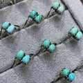 Chakra  Healing Crystal Natural Turquoise S925 Sterling Silver Ring for Promote Emotional Expression and Self-acceptance