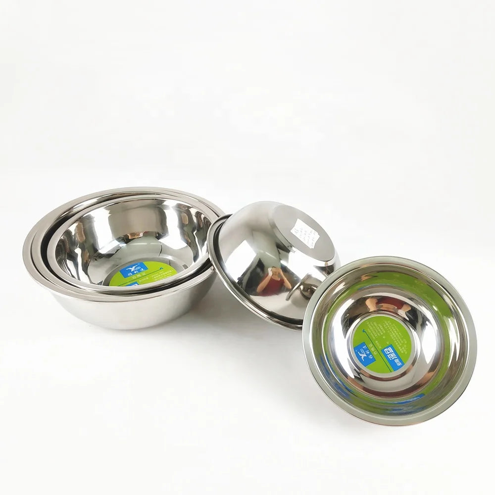 Multi-function Stainless Steel Mixing Bowl Set Vegetable Fruit Basket Soup Bowl Storage Basin