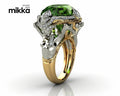Vintage Green Zircon Rings for Women Accessories Engagement Ring Ladies Wedding Promise Female Ring New