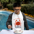 Hot Sale Custom Seafood PE Apron Bib Lobster Crab Restaurant Apron Customized Adult Bibs for Eating