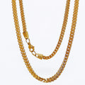 Tarnish Free Gold Long Chain Designs Stainless Steel Cuban Foxtail Chain Necklace 2.5mm Franco Square Box Link Chain Men Women