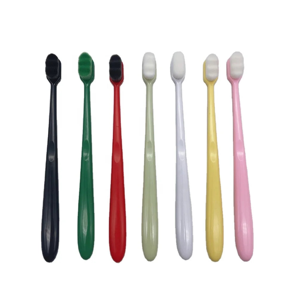 Hot Sale Adult Disposable Silicone Plastic Extra Soft Toothbrush 20000 Soft Bristles Micro Nano Manual Toothbrush for Adults