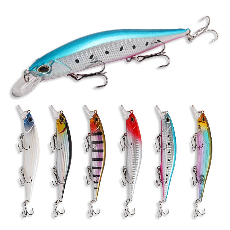 WEIHE 15g 14.6cm 6 Colors Artificial Hard Minnow Lure ABS Plastic Lifelike Fishing Bait Floating Swimbait Fishing Fish