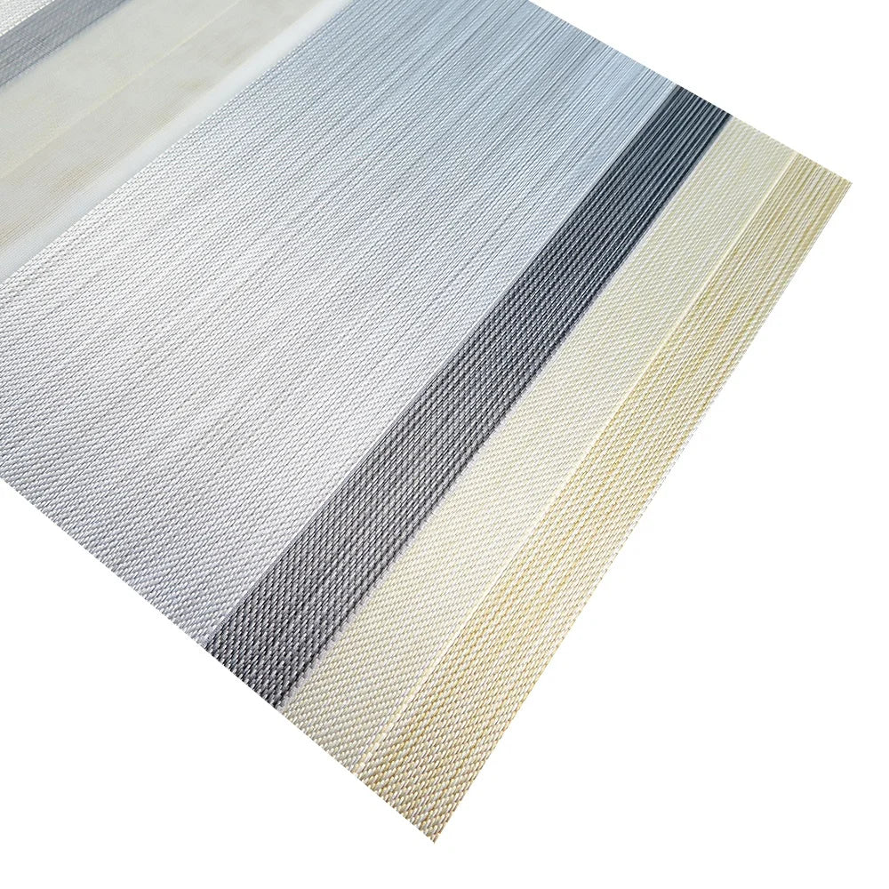Modern Korea Textile Dual Day and Night Plain Rainbow Zebra Roller Blind Black Out Zebra Fabric Semi Blackout Textiles Supleirs