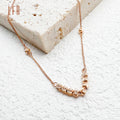 Fashion Rose Gold Ins Round Bead Au750 18k Gold Real Bracelet Real 18k Gold Bracelet for Women