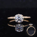 Starsgem 14k Gold Purity Rings DEF Cushion Cut Moissanite 14k Yellow Gold Engagement Rings