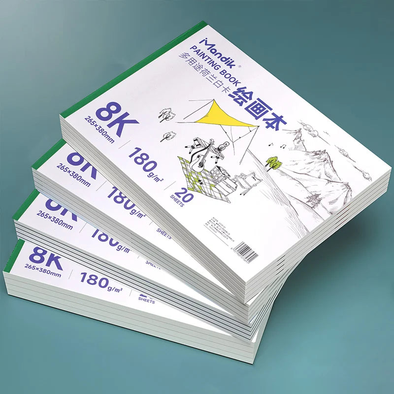 30 Pages Portable Artist Blank Painting Book A4 180gsm 250gsm MegaBDM