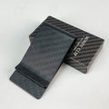 1pcs Matte/Glossy Compact Mini Money Clip Bright Black Casual Wallet Credit Card Holder Carbon Fiber Slim Fashionable Gift