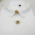 Wholesale 15mm Exquisite Unisex Rhinestone Copper Alloy Shirt Button Accessories Customized Elegant Flower Pattern Wedding