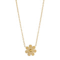 18K Gold Plated Stainless Steel Flower Pendant Necklace Fashion Jewelry with Charm Pendants for Gift Occasions