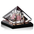 Pyramid Shape Car Crystal Perfume Bottle for Car Interior and Accessories Decoration
