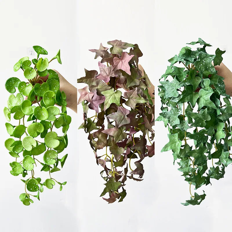 Soft Rubber Hand Feeling Succulent Plant Mini Fake Leaves Hydrocotyle Anthurium Andraeanum Lind Leaf Home Decorative Greenery