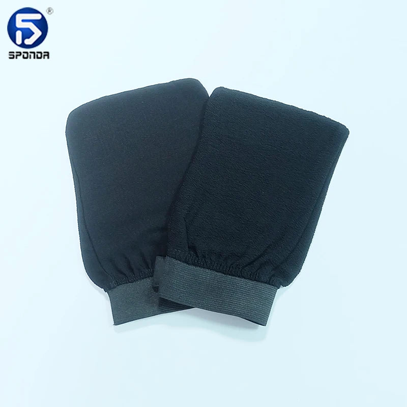 Factory Organic Black Viscose Premium Quality Kessa Mitt Peeling Exfoliating Bath Scrub Glove
