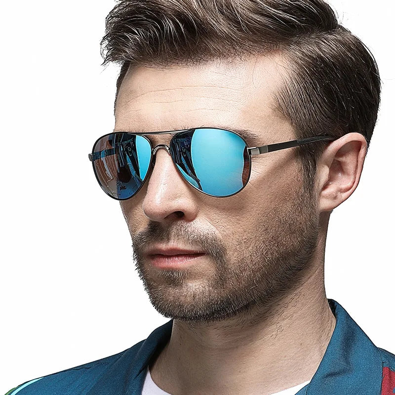 2022 Classic Luxury Trendy Men Metal Pilot Aviation Frame UV400 Polarized TAC Lenses Sunglasses