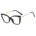 New Classic Black Big Square Box Anti-Blue Light Women Cat Eye Glasses Female Eyewear Frames Fashion TR90 Optical Eyeglasses