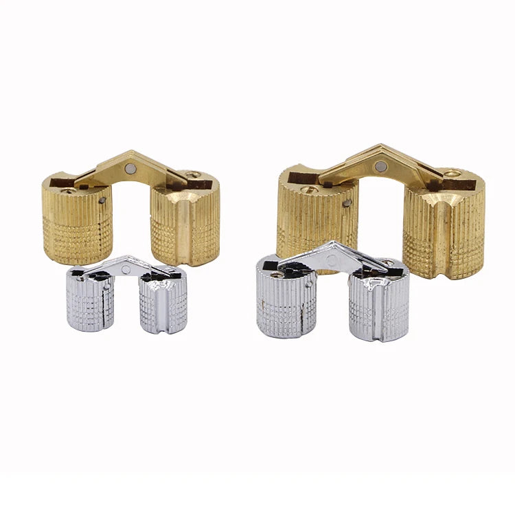 Wholesale Jewelry Box Lock Hardware Ashtray Wooden Box Metal Accessories Small 8mm Brass Barrel Hinge