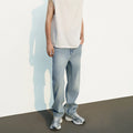 Hot Sale NEW Wholesale Custom Dark Blue Wash Jeans Stylish Baggy Mens Jeans