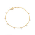 Fashion Top Quality Trendy Minimalist Link Chain Bracelet 18k Gold Plated Zircon Jewelry Stainless Steel Bracelets for Women