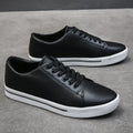 2025 Men's Casual Lace-Up Flat Shoes Lazy Little White Breathable and Waterproof for Spring/Summer Season