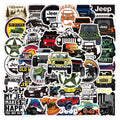 50pcs Cool jeep Car Set PVC Waterproof Wholesale Stickers for Kids Laptop Cup Luggage Notebook Skateboard Bottle Decoration