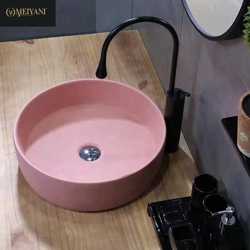Modern Countertop Bathroom Sink Solid Surface Wash Hand Basin Artificial Stone Sink Basin