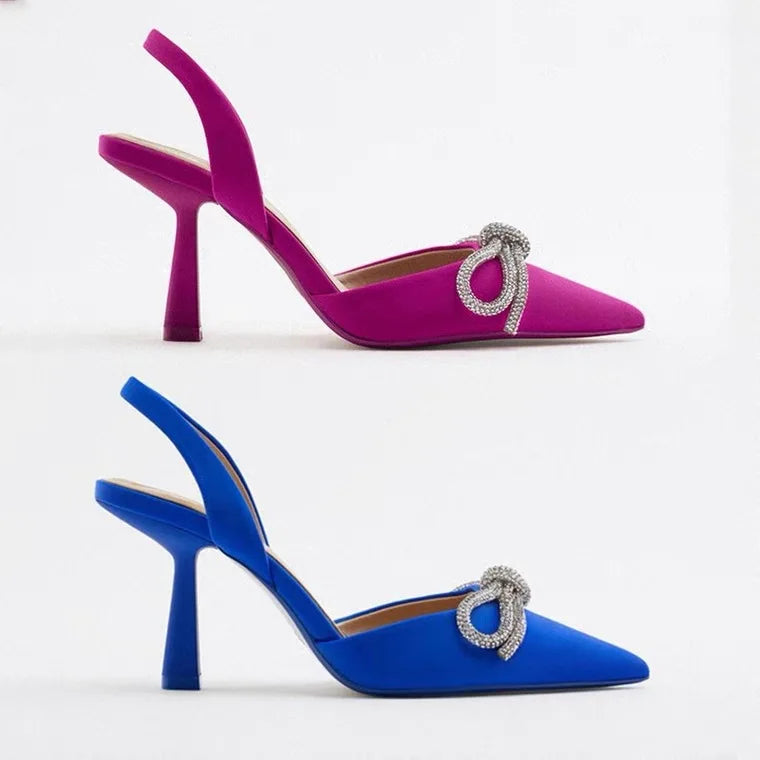 Bow Sandals  Half Shoes Women's  High Heel H86