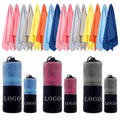 Custom Microfiber Suede Yoga Fitness Beach Towel Quick Dry & Absorbent Sports Towel with Tropical Style Solid Color for Travel