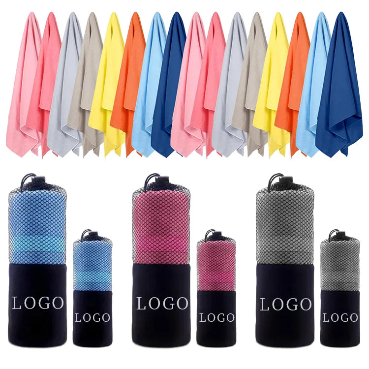 Custom Microfiber Suede Yoga Fitness Beach Towel Quick Dry & Absorbent Sports Towel with Tropical Style Solid Color for Travel