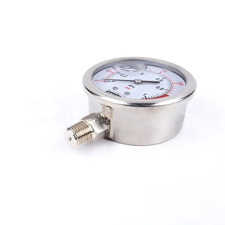 Fuel Pressure Regulator Gauge 0-160 Psi / Bar Liquid Fill Chrome Fuel Oil Gauge New