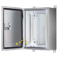 IP65 Waterproof Stainless Steel Electrical Box 350*250*150mm Indoor/Outdoor Project Mounting Plate Polished Wall Bracket Carton MegaBDM