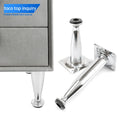 Customized Metal Cabinet Table Feet Triangle Square Sofa Legs Replacement for Beds Sofas for Hotel Living Room Bedroom Furniture
