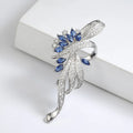 Jachon Wholesale High End Gold Flower Zircon Brooch Pins Ladies Crystal Brass Brooch Copper Jewelry