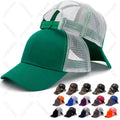 Fashion Unisex Curved Brim Golf Mesh Trucker Hat Plain 6 Panel Blank Custom logo Breathable 2 Two Tone Embroidery Sports Caps