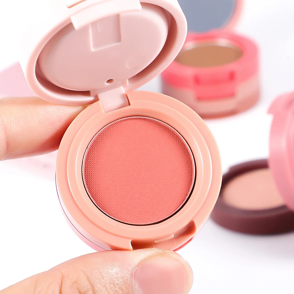 Private Label High Pigment Vegan Contour Highlighter Blusher Powder Foundation 3 in 1 Makeup Blush