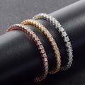 Roomy New Hip Hop Jewelry 18K Gold Plated Cubic Zirconia Bracelet & Bangles for Women