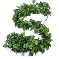 DREA 2.3m Long 90pcs Artificial Green Ivy Leaves Hanging Vine Ivy Plants Leaf Garland for Wedding Party Garden Home Wall Decor