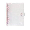 Clear A6 Binder Transparent Soft Pvc 6 Ring Budget Binder Refillable Planner Binder Protector Folder for School Meeting Officee