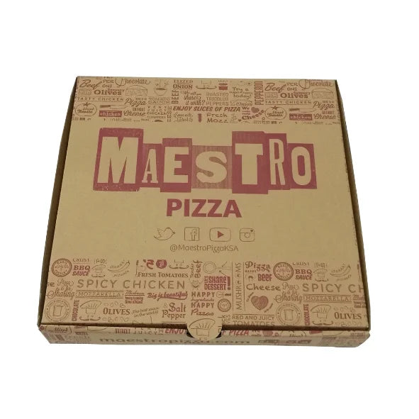 Wholesale Custom Pizza Paper Box Print Your Own Logo Corrugated Packaging Box