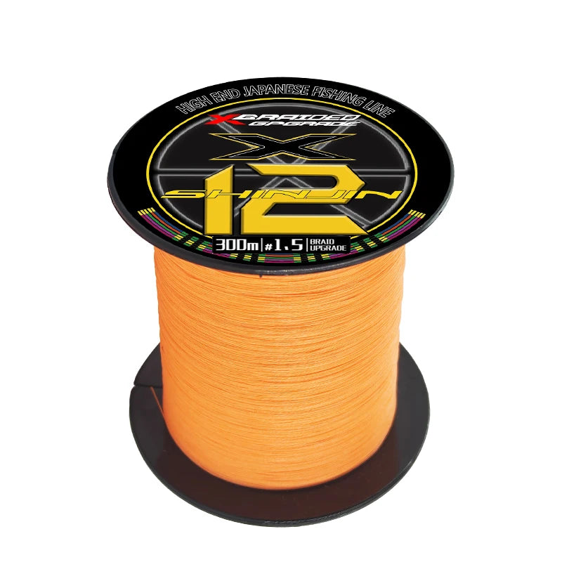 12 Strands 20-90LB Strong Polyethylene Braided Wire Fishing Line Floating 300m Eco-Friendly Super Tension Wear Resistance River