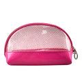 Custom Logo Zip Lock Bag Eco-Friendly for Pink PVC Clear Cosmetic Organizer with Zipper Vintage Style Factory Makeup Bag
