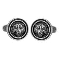 Anniversary New Zodiac Animal Domineering Tiger Tiger Head Copper Cufflinks for Men
