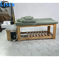 KISEN New Design Beauty Salon All Solid Wood Frame Thai Hair Washing Massage Bed Japanese Head Spa Shampoo Bed for Sale