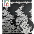 Bridal Wedding Decoration Materials White Beads Lace Tulle Fabrics With Sequins 5 Yards for Wedding Collection