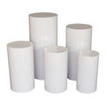 L869 Wedding Party Decor White Golden Cylinder Round Plinths Wedding Centerpieces Cake Dessert  Flower Display Table Metal Stand